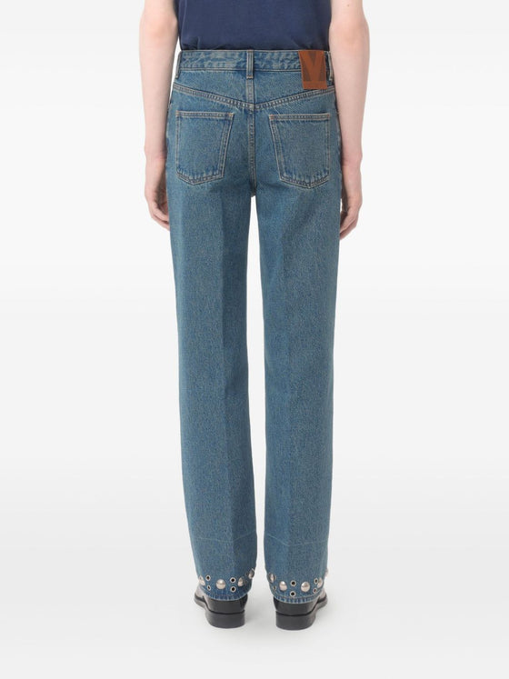 Valentino Cabochon-detail jeans