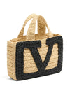 Valentino Garavani Viva Superstar Small Raffia Shopping Bag