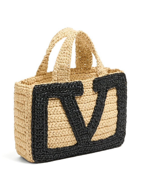 Valentino Garavani Viva Superstar Small Raffia Shopping Bag