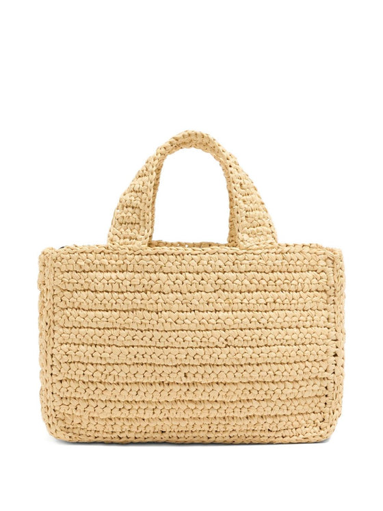 Valentino Garavani Viva Superstar Small Raffia Shopping Bag