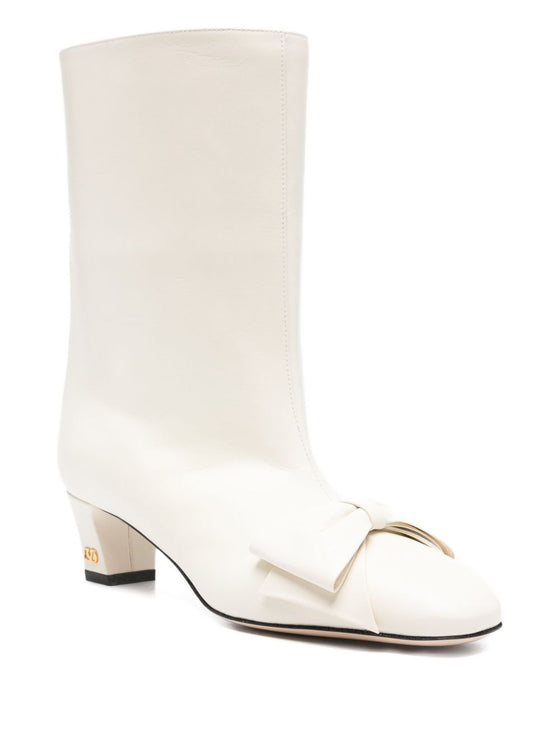 Valentino Garavani 40mm Bow Leather Boots