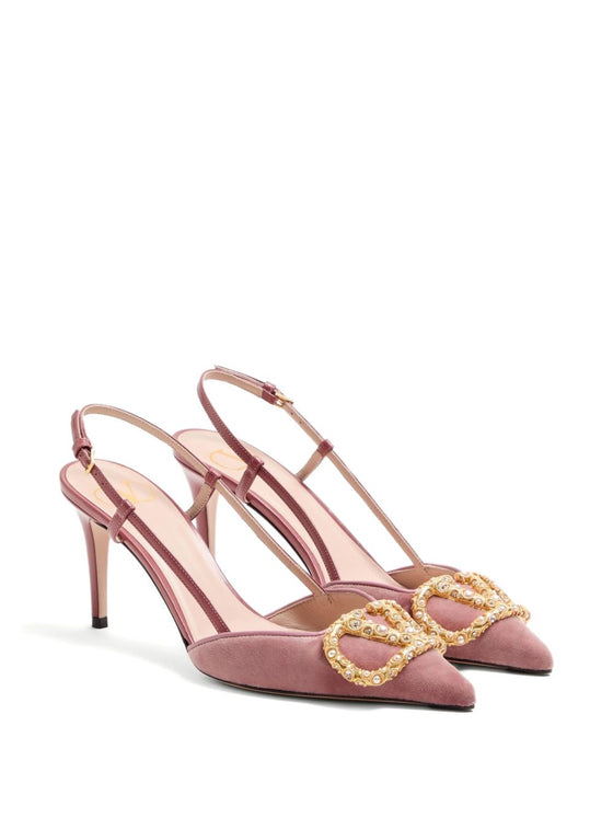Valentino Garavani 80mm VLogo Signature embellished pumps