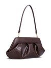 Themoire' Emera croco-embossed pleated clutch