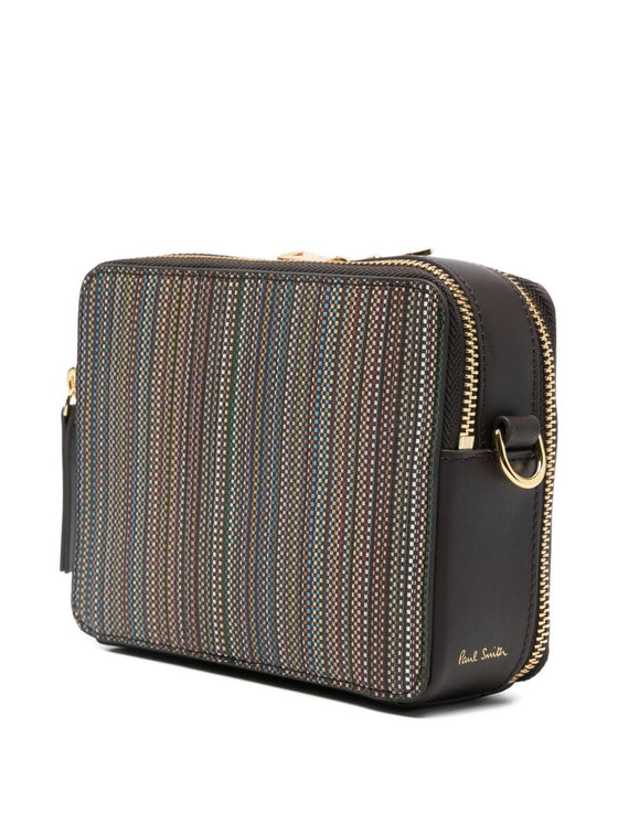Paul Smith Striped zip-top shoulder bag