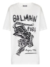 Balmain Short-sleeved T-shirt with leopard print
