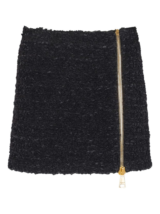 Balmain Short zipped tweed skirt