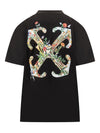 Off White Arrow Glass Flower cotton t-shirt