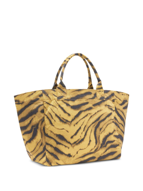 Ganni Tiger-print tote bag