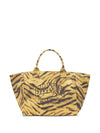 Ganni Tiger-print tote bag