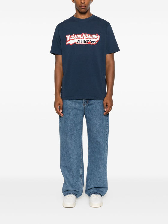 AUTRY X MAISON KITSUNE T-shirts and Polos Blue