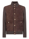 Brunello Cucinelli Suede and cashmere blouson jacket