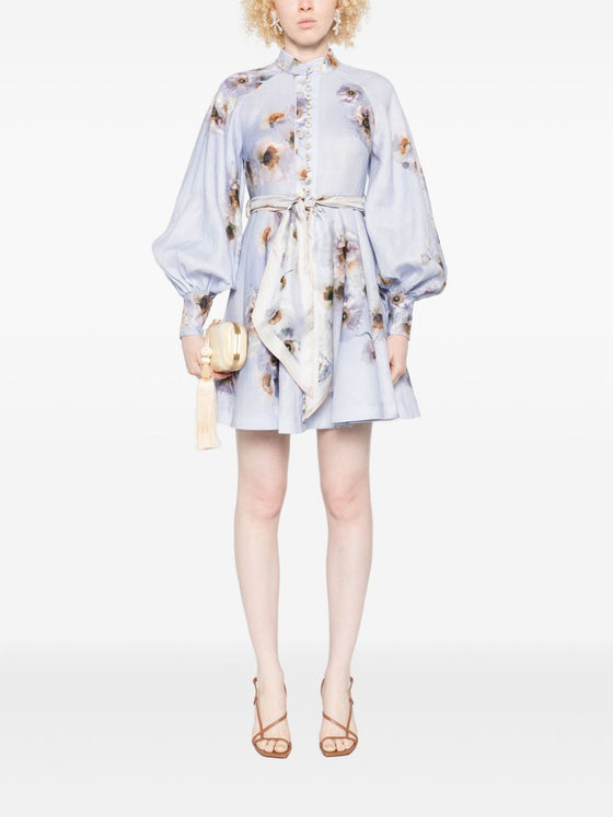 Zimmermann Floral-print linen mini dress