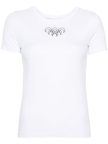  Marine Serre Crescent Moon-embroidery T-shirt