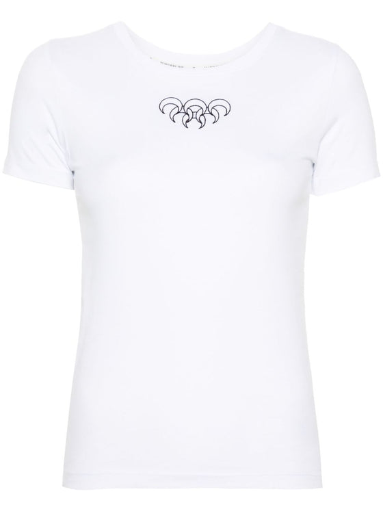Marine Serre Crescent Moon-embroidery T-shirt