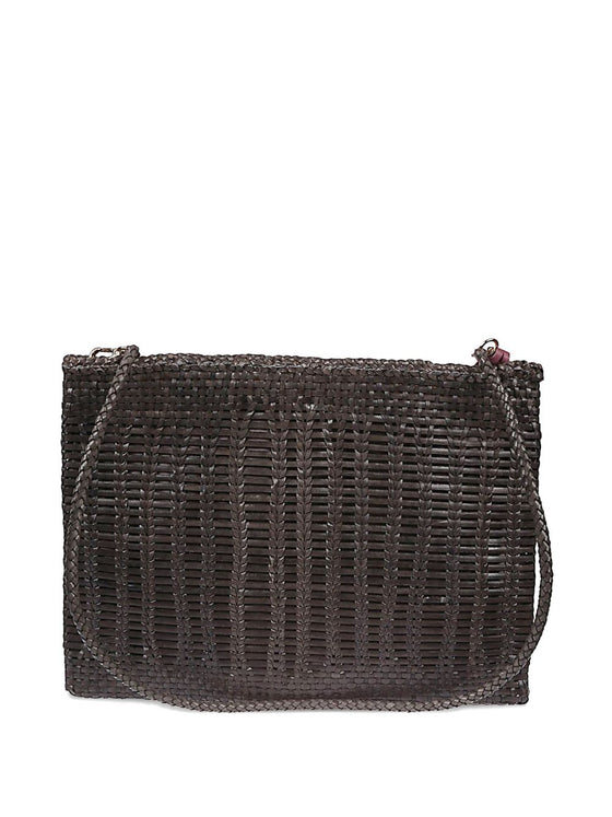 VIPERA leather clutch with braiding