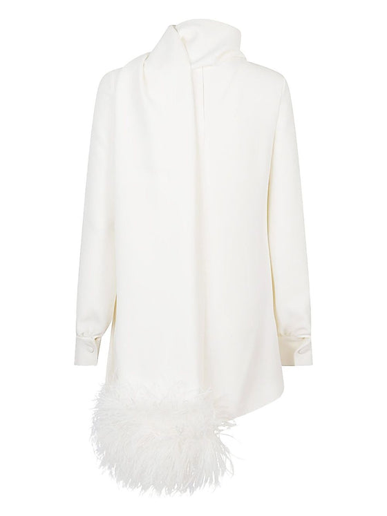 Valentino Silk top with feathers