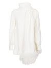 Valentino Silk top with feathers