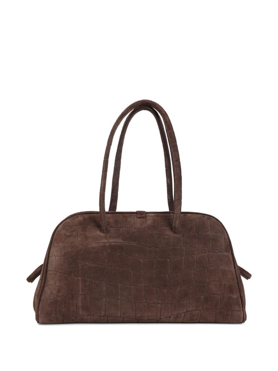 JACQUEMUS A Turismo crocodile-embossed knot-detail tote bag