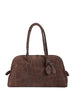 JACQUEMUS A Turismo crocodile-embossed knot-detail tote bag