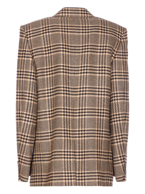 Saint Laurent Double-breasted check blazer