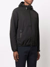 Emporio Armani Water-repellent nylon blouson with hood and logo patch