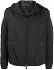 Emporio Armani Water-repellent nylon blouson with hood and logo patch