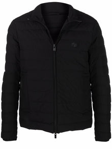  Emporio Armani Full-zip quilted nylon down jacket with eagle logo patch