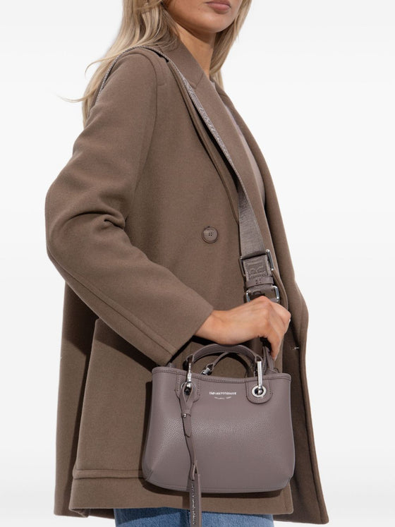 Emporio Armani Small logo-plaque top-handle tote bag