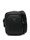 Emporio Armani Logo-plaque leather messenger bag