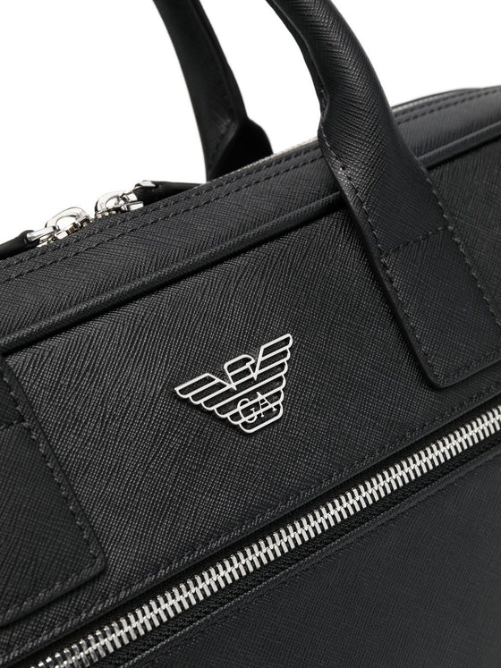 Emporio Armani Logo-plaque laptop case