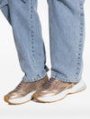 EMPORIO ARMANI EXCLUSIVE Mesh sneakers with laminated details and signature logo
