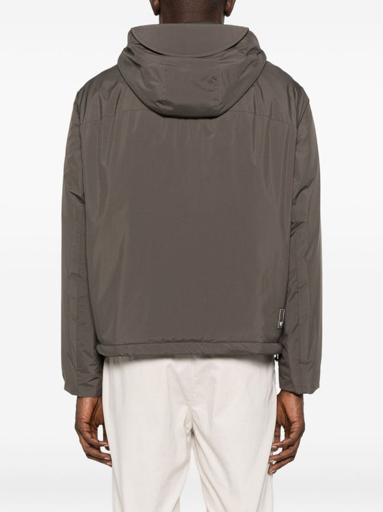 Emporio Armani Hooded zip-front jacket