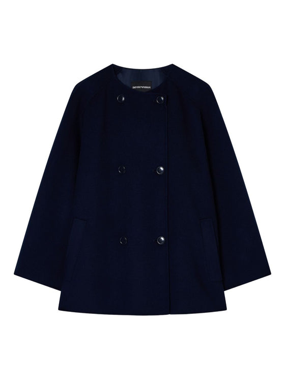 Emporio Armani Double-breasted wool and cashmere pea coat