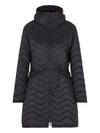 Emporio Armani ASV nylon wave-effect quilted jacket with bib front