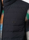 Emporio Armani Full-zip, sleeveless quilted nylon down jacket with eagle logo patch