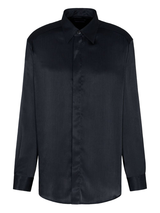 Emporio Armani Satin-stripe shirt