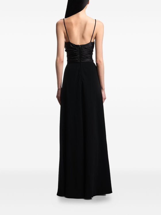 Emporio Armani Cut-out dress in techno cady with jewel detail