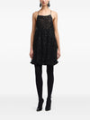 Emporio Armani Sequin-embellished backless mini dress