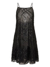Emporio Armani Sequin-embellished backless mini dress