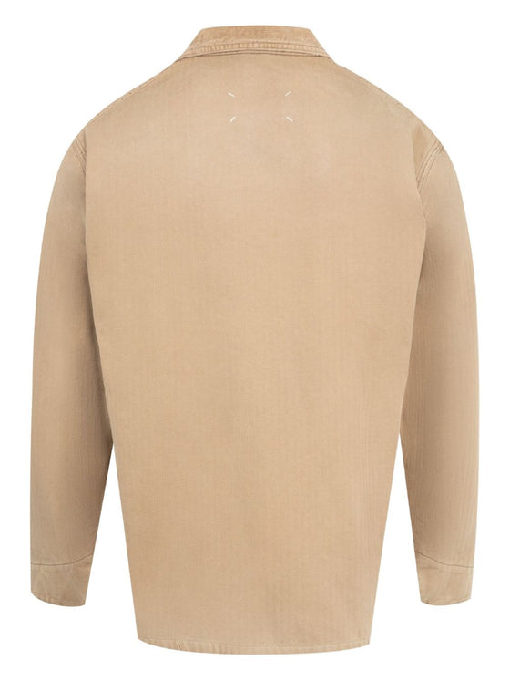 Maison Margiela Herringbone-weave shirt jacket