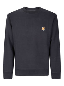  Maison Kitsuné Fox Head-motif cotton sweatshirt