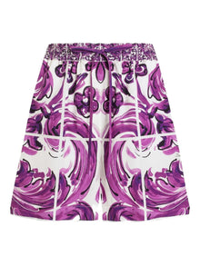  Dolce & Gabbana Mosaic-print cotton shorts