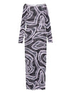 Pucci Abstract-print long-sleeve maxi dress