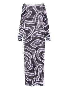  Pucci Abstract-print long-sleeve maxi dress