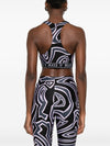Pucci Racer-neck print bra