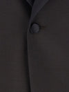 Emporio Armani Single-breasted jacket in fresh combed virgin wool with satin shawl lapels