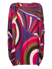  Pucci Abstract-pattern print cape dress