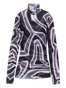  Pucci Abstract-print mesh top