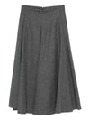 Susanne Bommer A-line shape concealed zip fastening Wool midi skirt