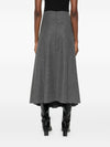 Susanne Bommer A-line shape concealed zip fastening Wool midi skirt